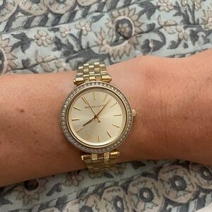 Michael Kors Two Tone Diamond Bezel Gold Women's Watch